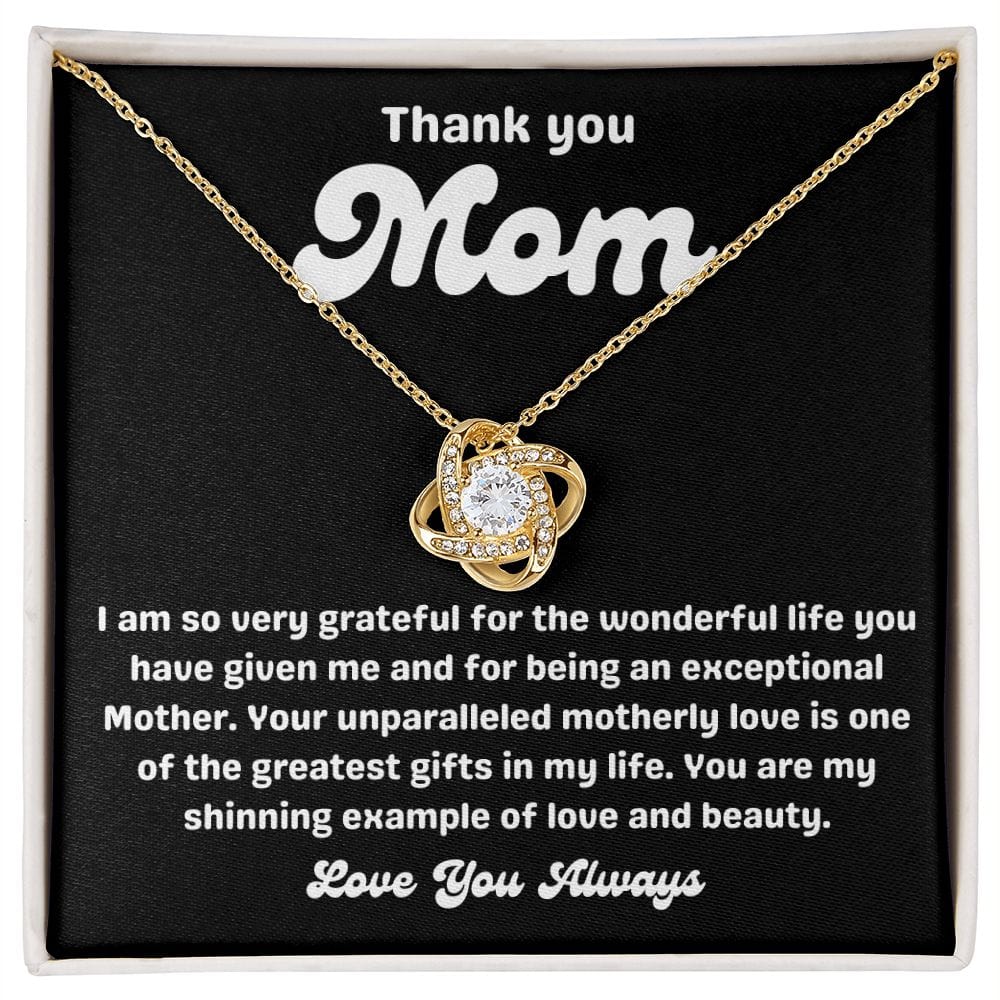Gift To Mom | Necklace from Daughter, Love Knot for Mother, Birthday, Mothers Day, from Son or Daughter