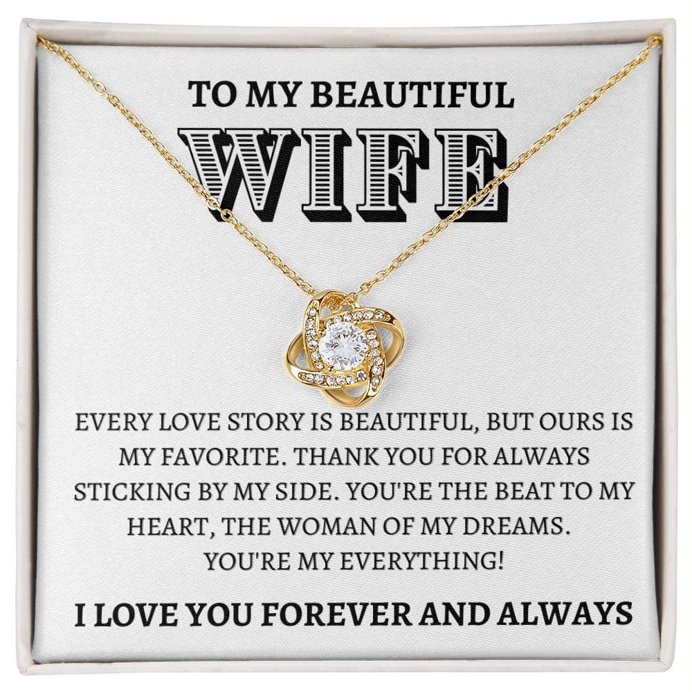 Wife Gift | To My Beautiful Wife, Soulmate, Partner, Necklace Gift