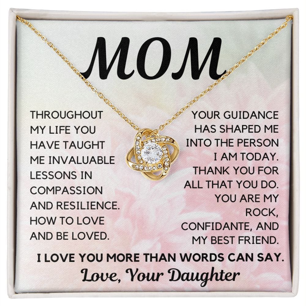 Mom Gift | Pendant Necklace To My Mother, From Daughter, Birthday, Mothers Day, Just Beacuse