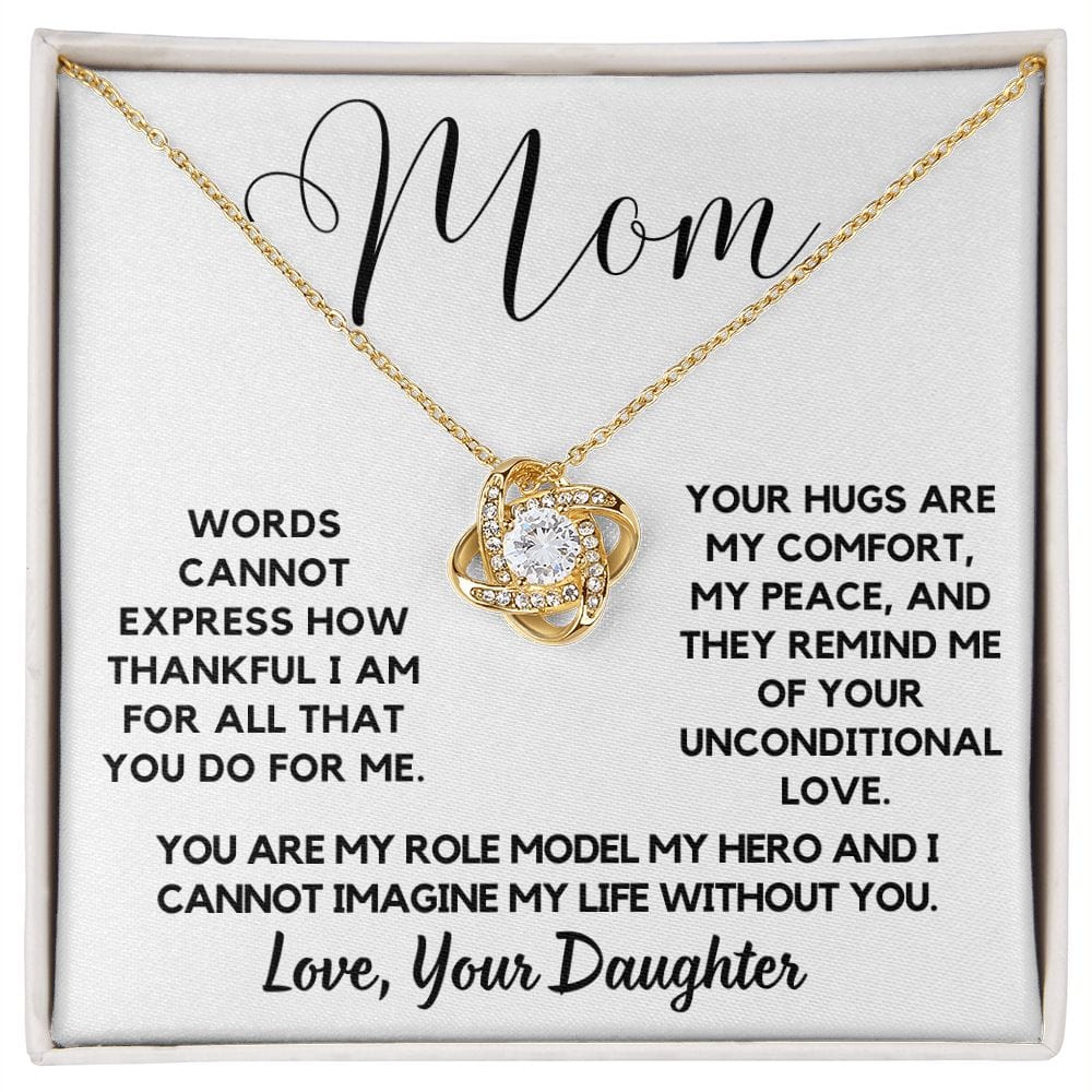 Mom Gift | To My Mother Necklace, My Hero, From Daughter, Mothers Day, Birthday