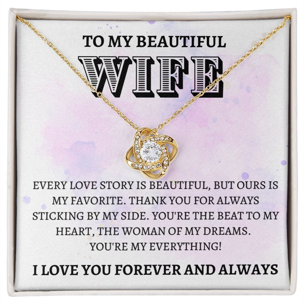 Wife Gift | To My Beautiful Wife, Soulmate, Partner, Necklace Gift