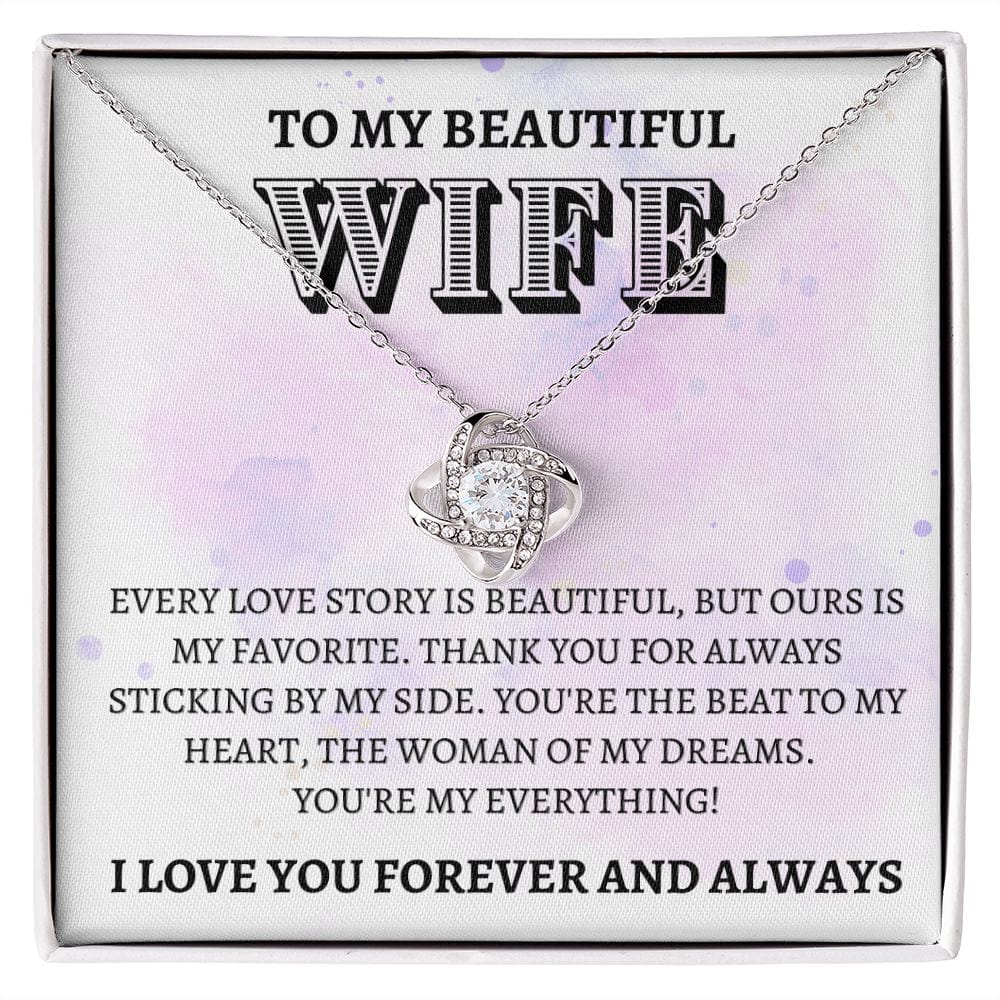 Wife Gift | To My Beautiful Wife, Soulmate, Partner, Necklace Gift