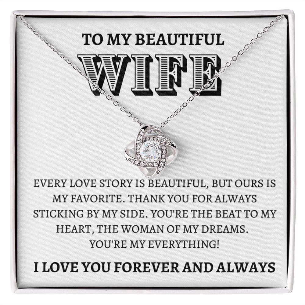 Wife Gift | To My Beautiful Wife, Soulmate, Partner, Necklace Gift