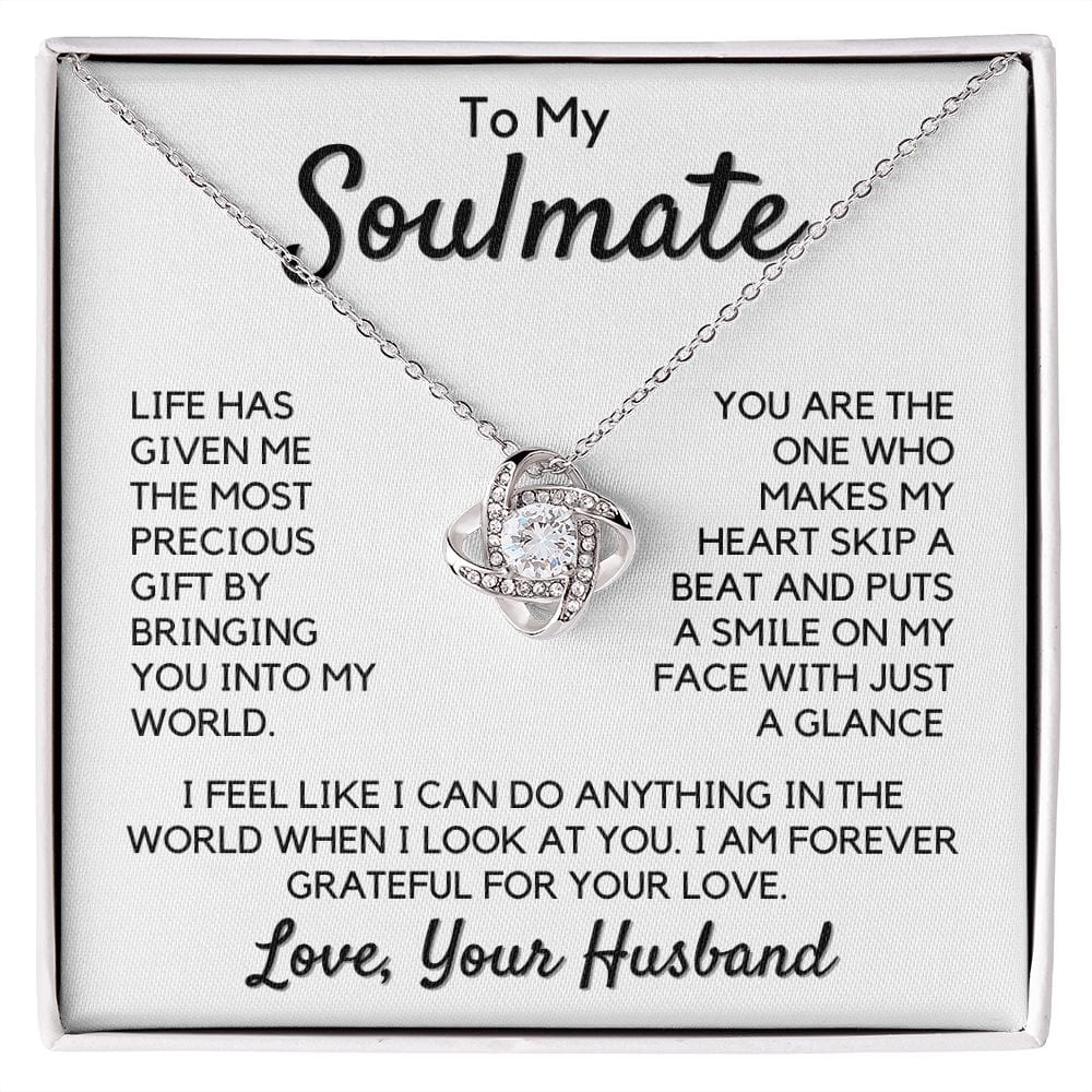 Gift To My Wife, Soulmate | Partner From Husband Necklace, Anniversary, Birthday, Mothers Day