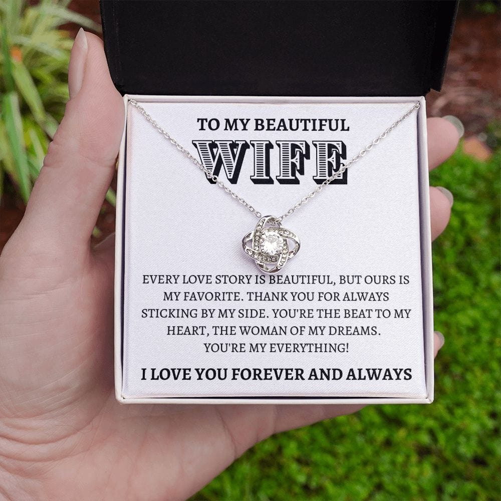 Wife Gift | To My Beautiful Wife, Soulmate, Partner, Necklace Gift