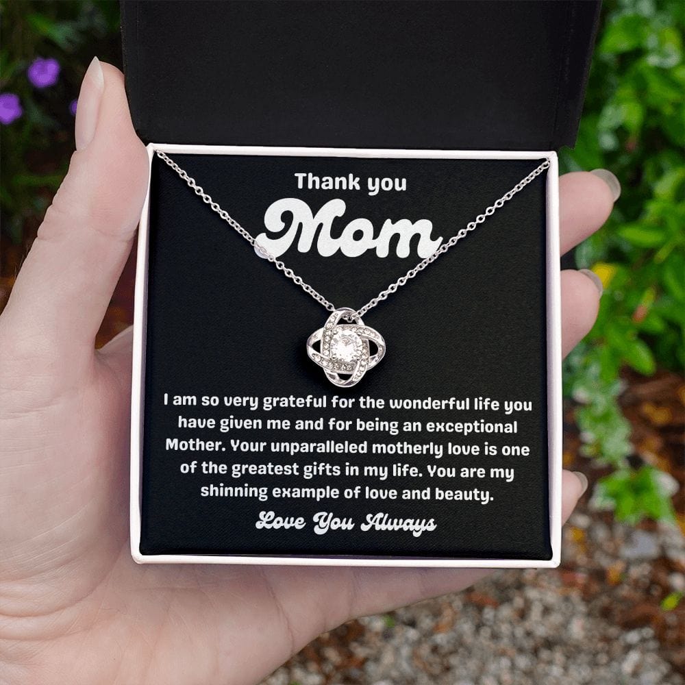 Gift To Mom | Necklace from Daughter, Love Knot for Mother, Birthday, Mothers Day, from Son or Daughter