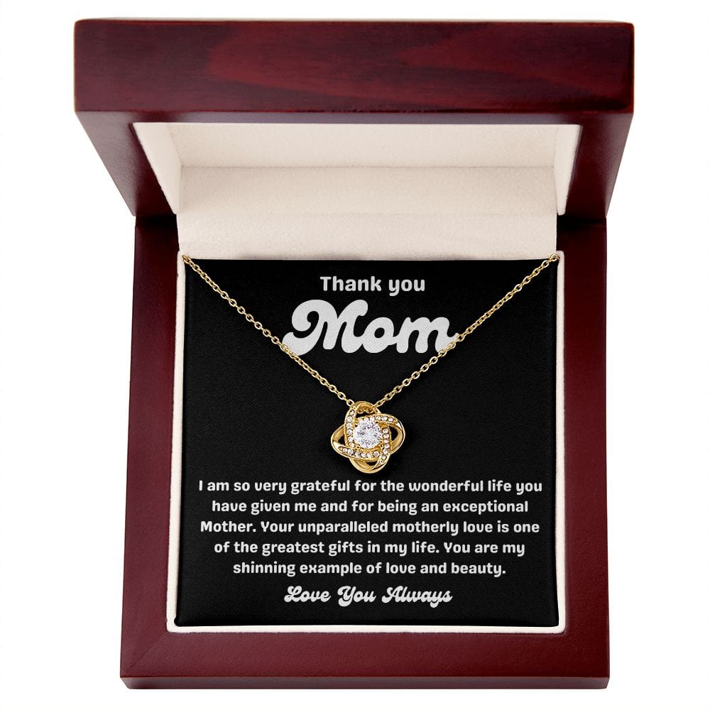 Gift To Mom | Necklace from Daughter, Love Knot for Mother, Birthday, Mothers Day, from Son or Daughter