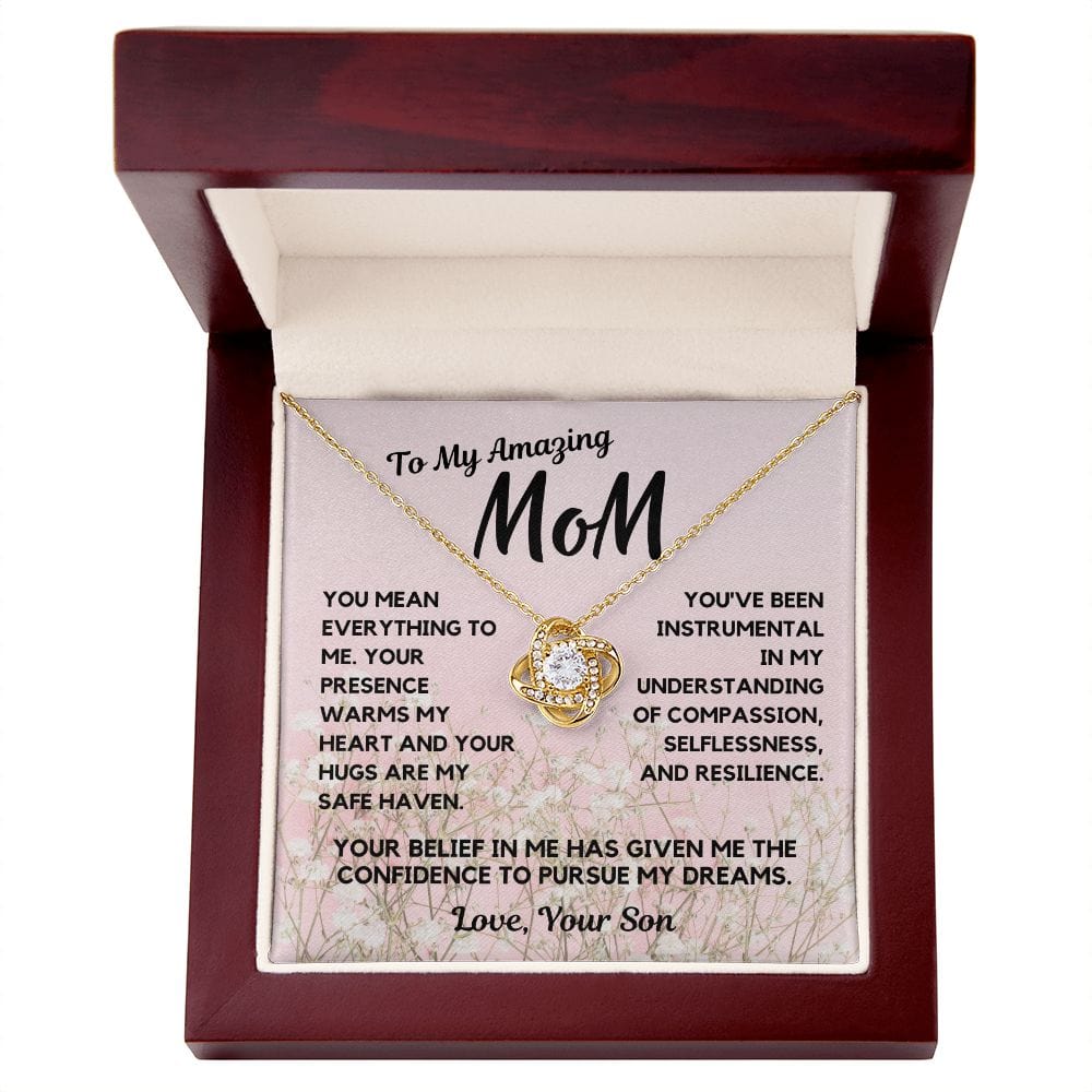 Gift For Mom | Pendant Necklace For My Mother, From Son, Mothers Day, Birthday, Just Becuse