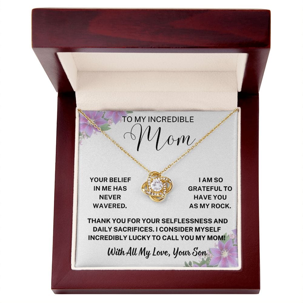 Gift To Mom | From Son Necklace, To My Incredible Mom, Mothers Day, Birthday, Just Because