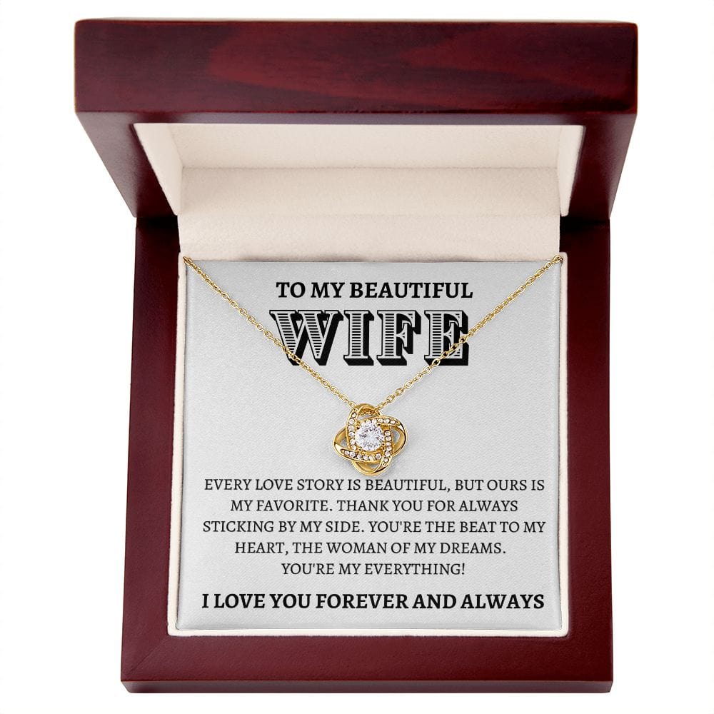 Wife Gift | To My Beautiful Wife, Soulmate, Partner, Necklace Gift