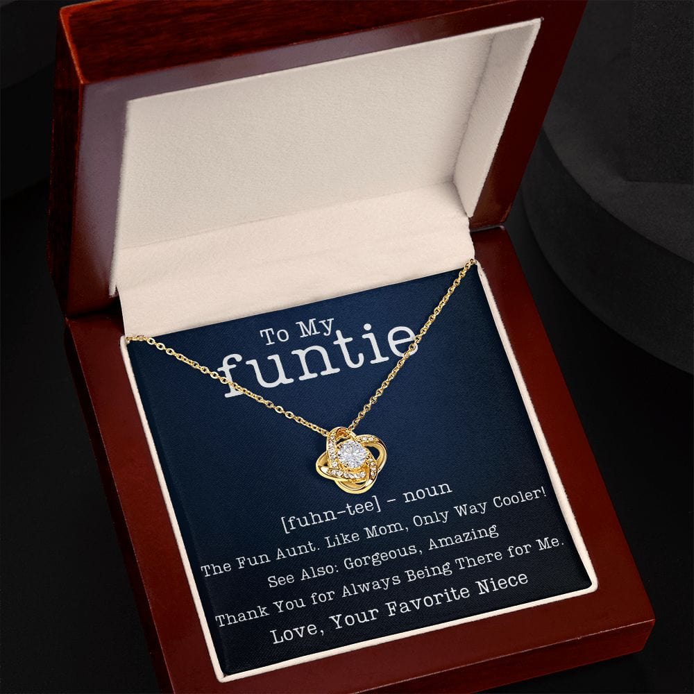 Aunt Gift | Necklace For My Auntie, Funtie, From Niece Nephew, Birthday, Mothers day
