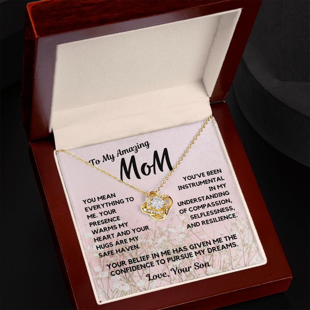 Gift For Mom | Pendant Necklace For My Mother, From Son, Mothers Day, Birthday, Just Becuse