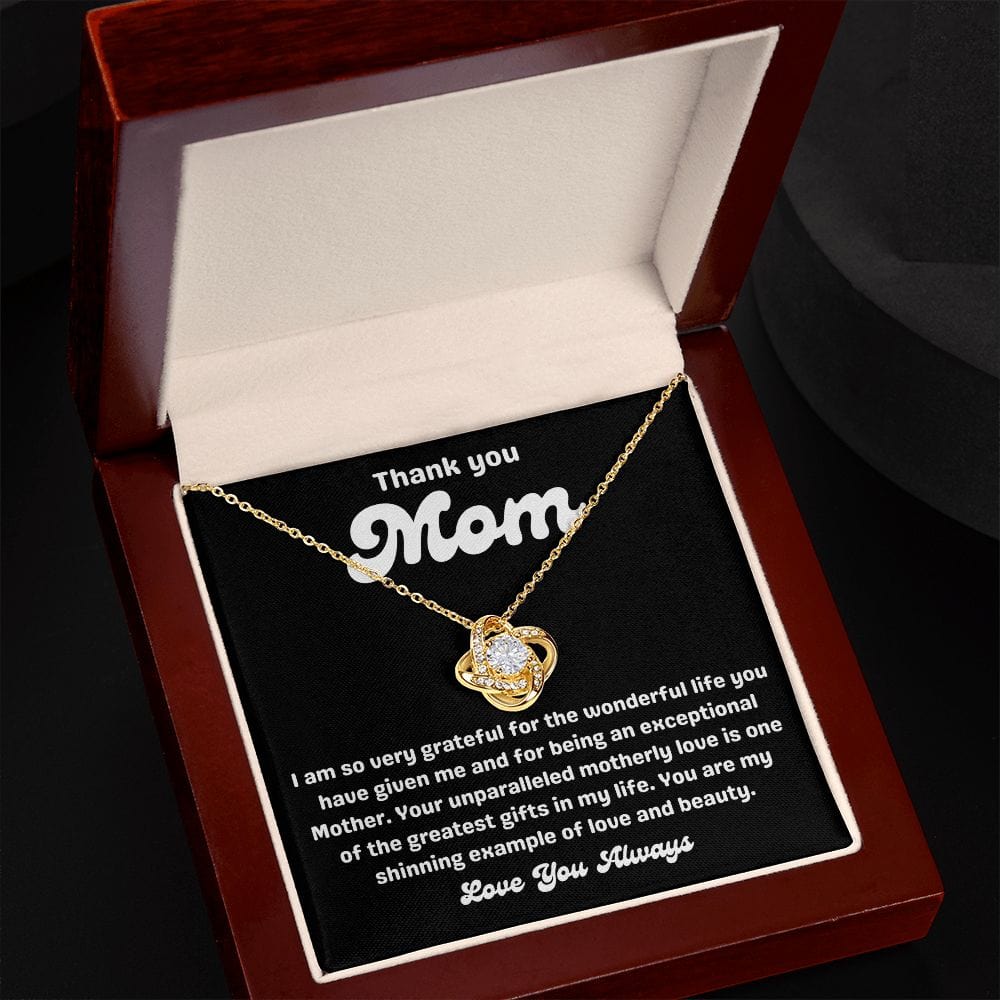 Gift To Mom | Necklace from Daughter, Love Knot for Mother, Birthday, Mothers Day, from Son or Daughter