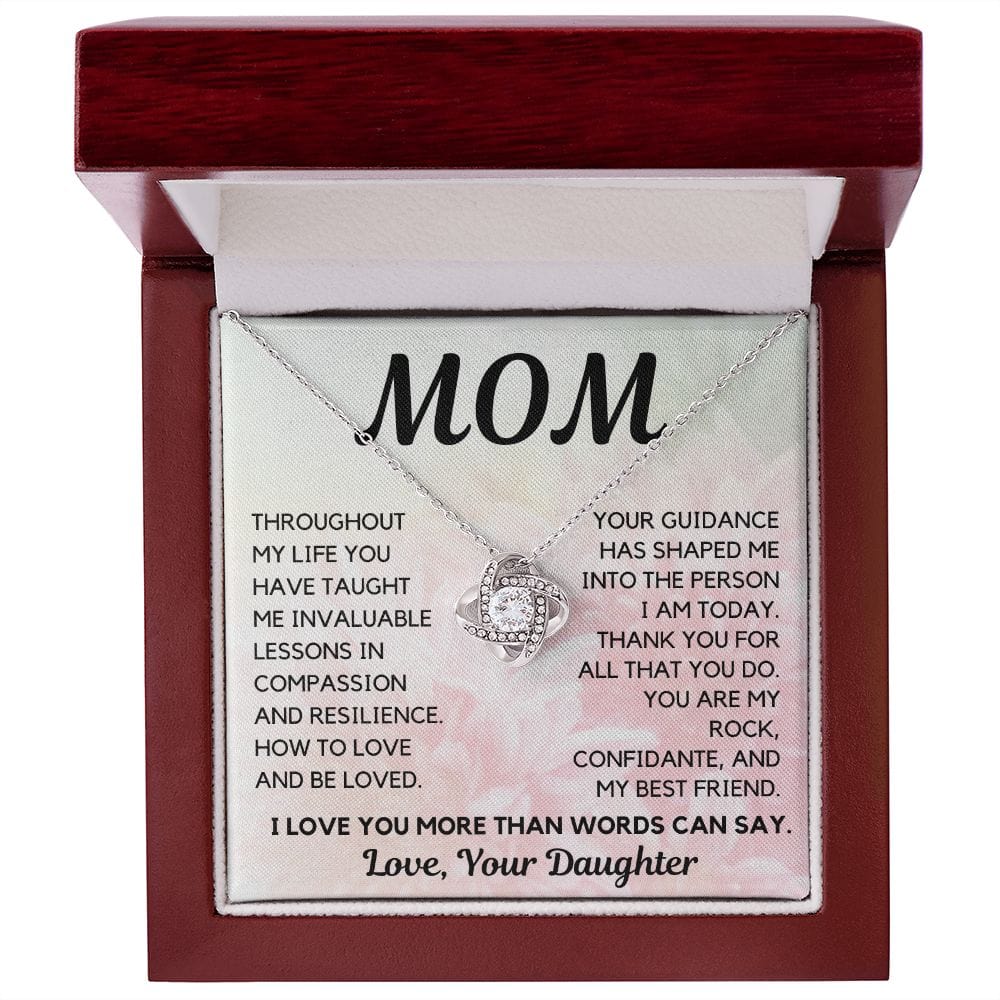 Mom Gift | Pendant Necklace To My Mother, From Daughter, Birthday, Mothers Day, Just Beacuse