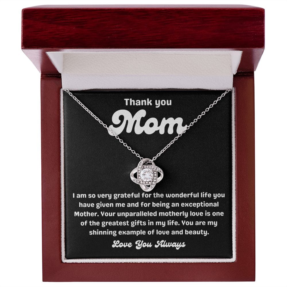 Gift To Mom | Necklace from Daughter, Love Knot for Mother, Birthday, Mothers Day, from Son or Daughter