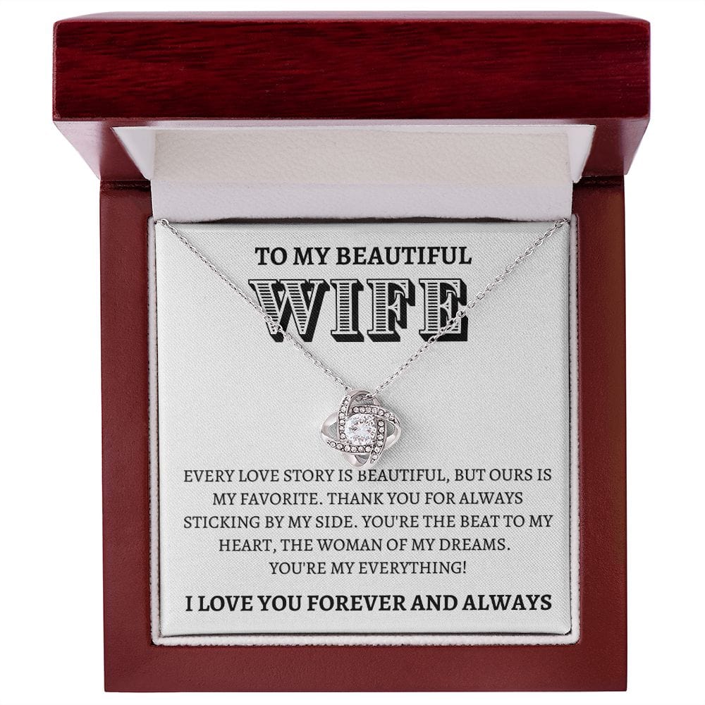 Wife Gift | To My Beautiful Wife, Soulmate, Partner, Necklace Gift