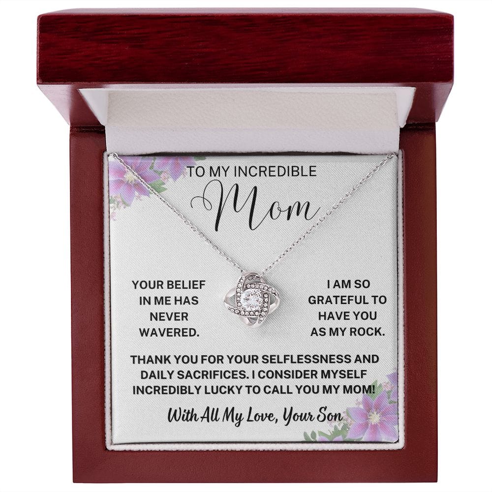 Gift To Mom | From Son Necklace, To My Incredible Mom, Mothers Day, Birthday, Just Because