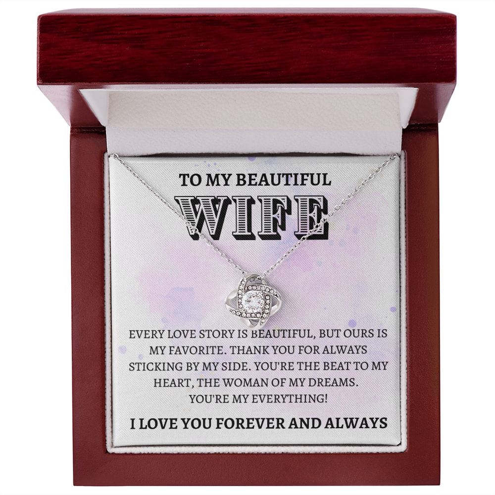 Wife Gift | To My Beautiful Wife, Soulmate, Partner, Necklace Gift
