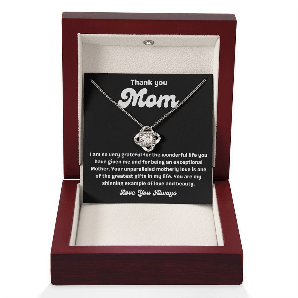 Gift To Mom | Necklace from Daughter, Love Knot for Mother, Birthday, Mothers Day, from Son or Daughter