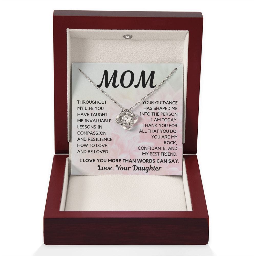 Mom Gift | Pendant Necklace To My Mother, From Daughter, Birthday, Mothers Day, Just Beacuse