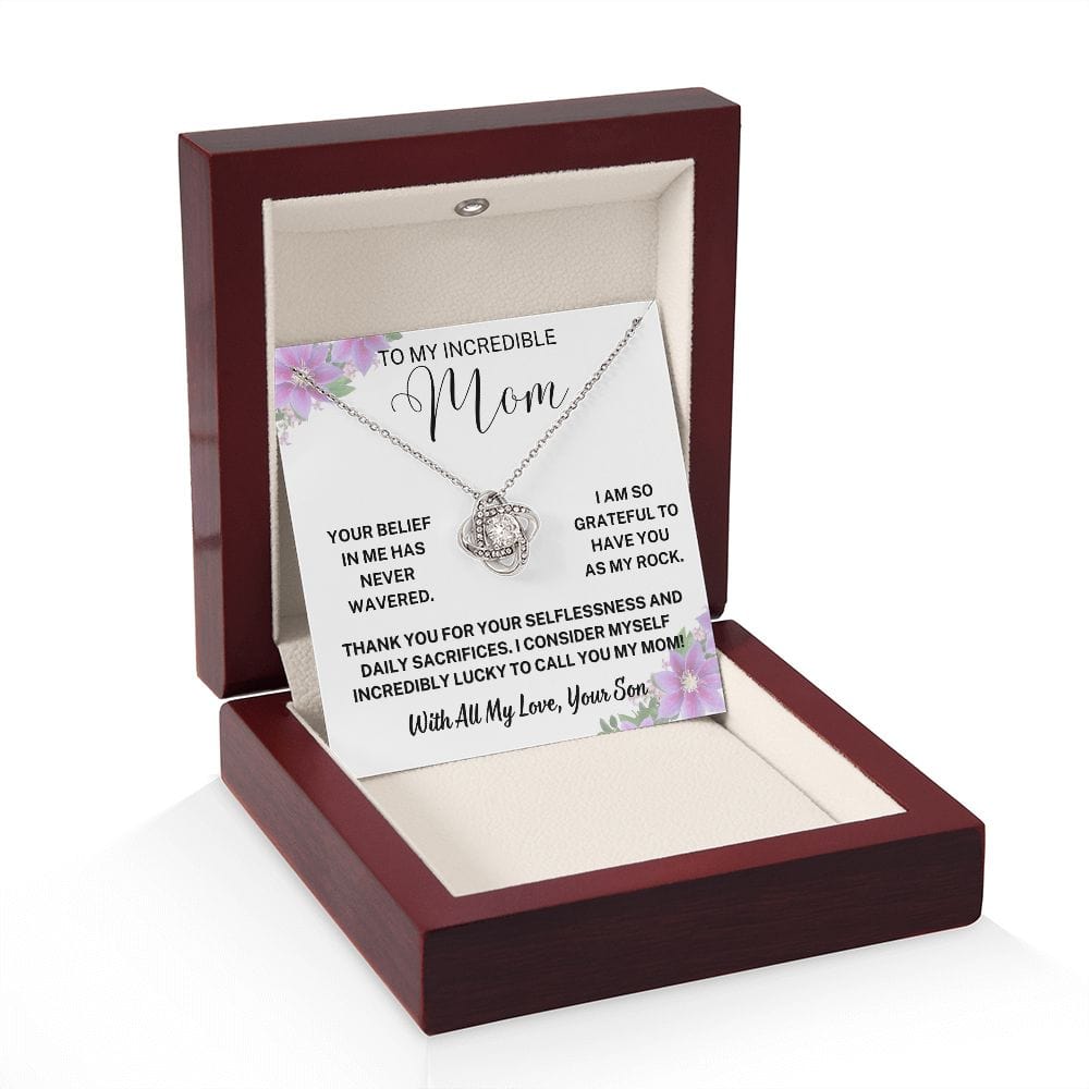 Gift To Mom | From Son Necklace, To My Incredible Mom, Mothers Day, Birthday, Just Because