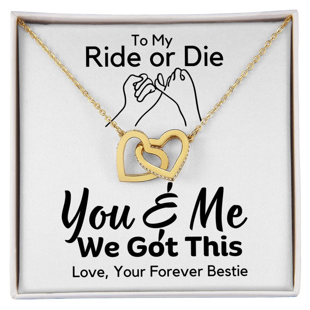 Friendship Gift | Best Friends, Ride or Die, Inspirational Motivational, Wife, Girlfriend Gifts