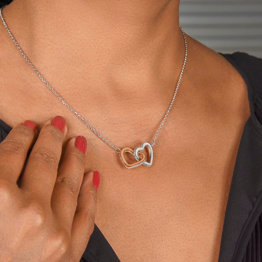 Sister Gift | Inter Locking Heart Necklace From Sister, Sisterly love, Birthday,Graduation