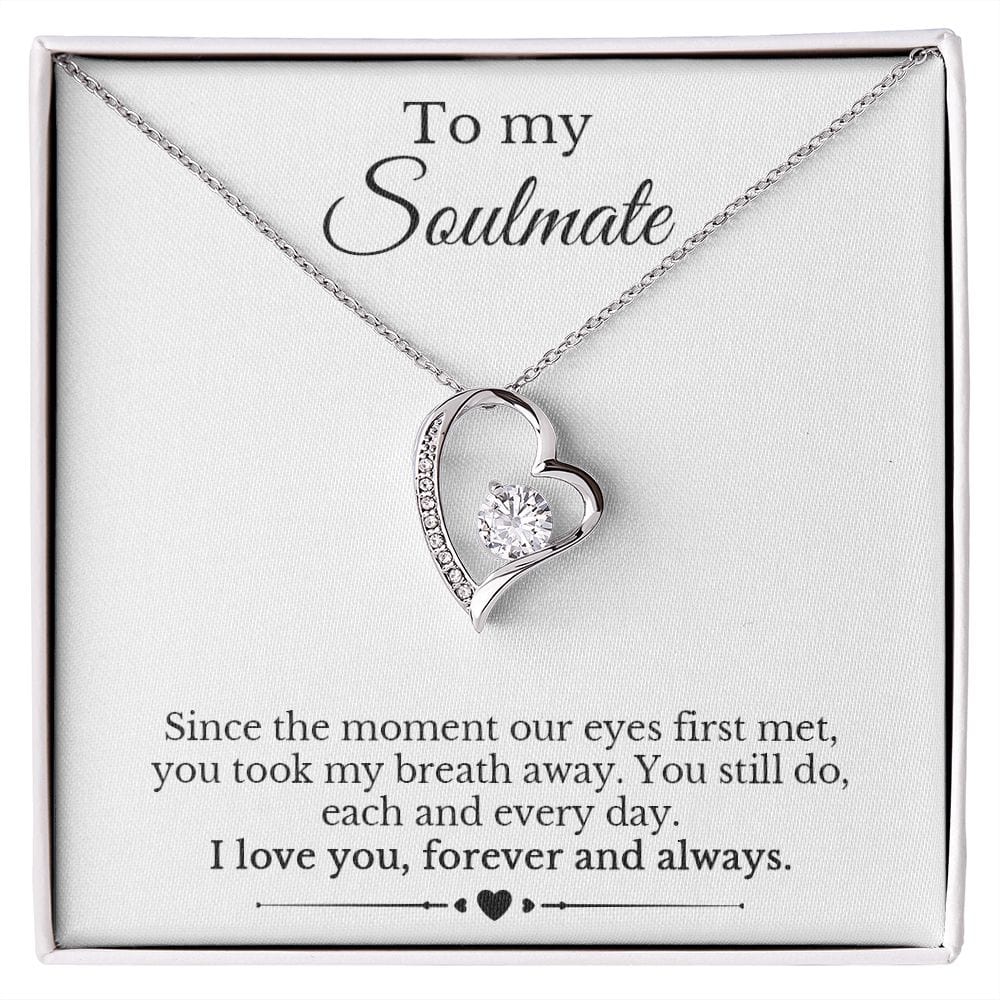 My Soulmate - Since the Moment Our Eyes Met - Heart Necklace