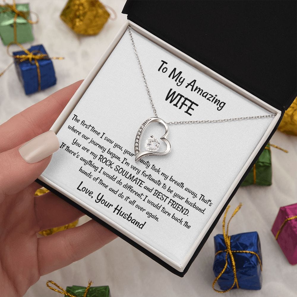 Wife Gift | You Are My Rock, Soulmate,Best Friend Necklace, From Husband, Birthday, Mothers Day