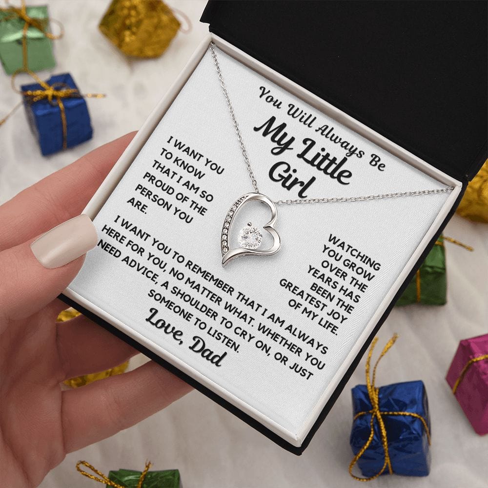 Daughter Gift | To Daddy's Little Girl Necklace, From Dad, Graduation, Birthday