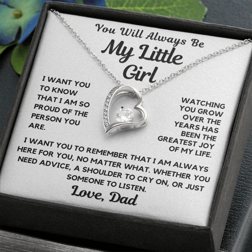 Daughter Gift | To Daddy's Little Girl Necklace, From Dad, Graduation, Birthday