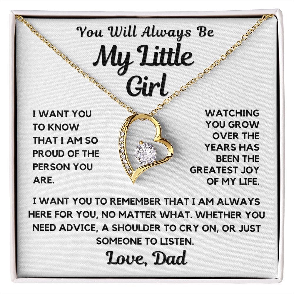 Daughter Gift | To Daddy's Little Girl Necklace, From Dad, Graduation, Birthday