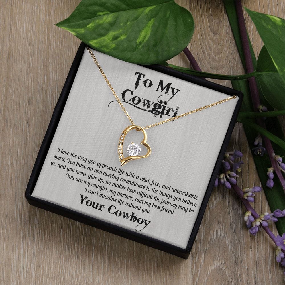 Cowgirl Gift | Necklace to My Cowgirl. From Cowboy, To Soulmate, Partner, Best Friend, Birthday, Anniversary Gift
