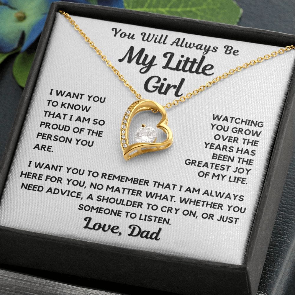 Daughter Gift | To Daddy's Little Girl Necklace, From Dad, Graduation, Birthday