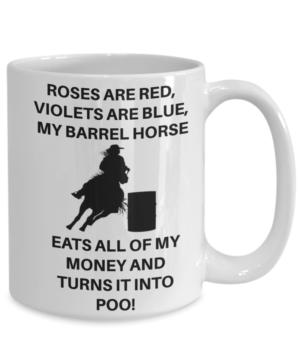 Coffee mug barrel horse gift for barrel racer horse lover rodeo