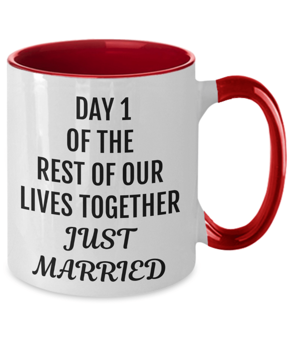 Just Married | Wedding Coffee Mug Gift, Gift To Bride and Groom, Wedding Vibes, Newlyweds Gift