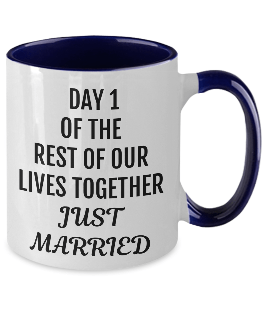 Just Married | Wedding Coffee Mug Gift, Gift To Bride and Groom, Wedding Vibes, Newlyweds Gift