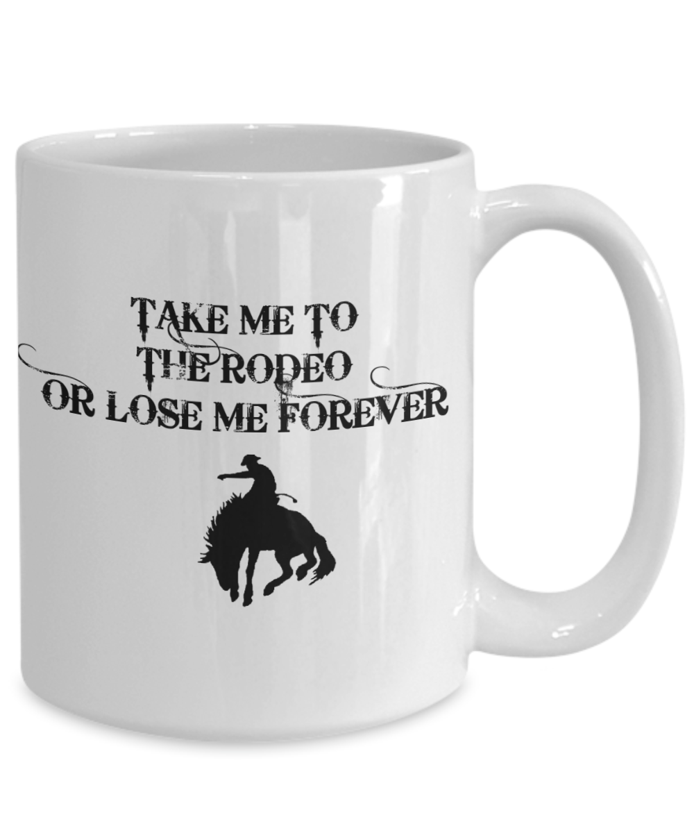 Coffee mug rodeo bronc rider gift for horse lover rodeo fan