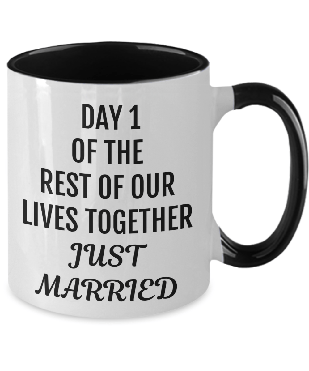 Just Married | Wedding Coffee Mug Gift, Gift To Bride and Groom, Wedding Vibes, Newlyweds Gift