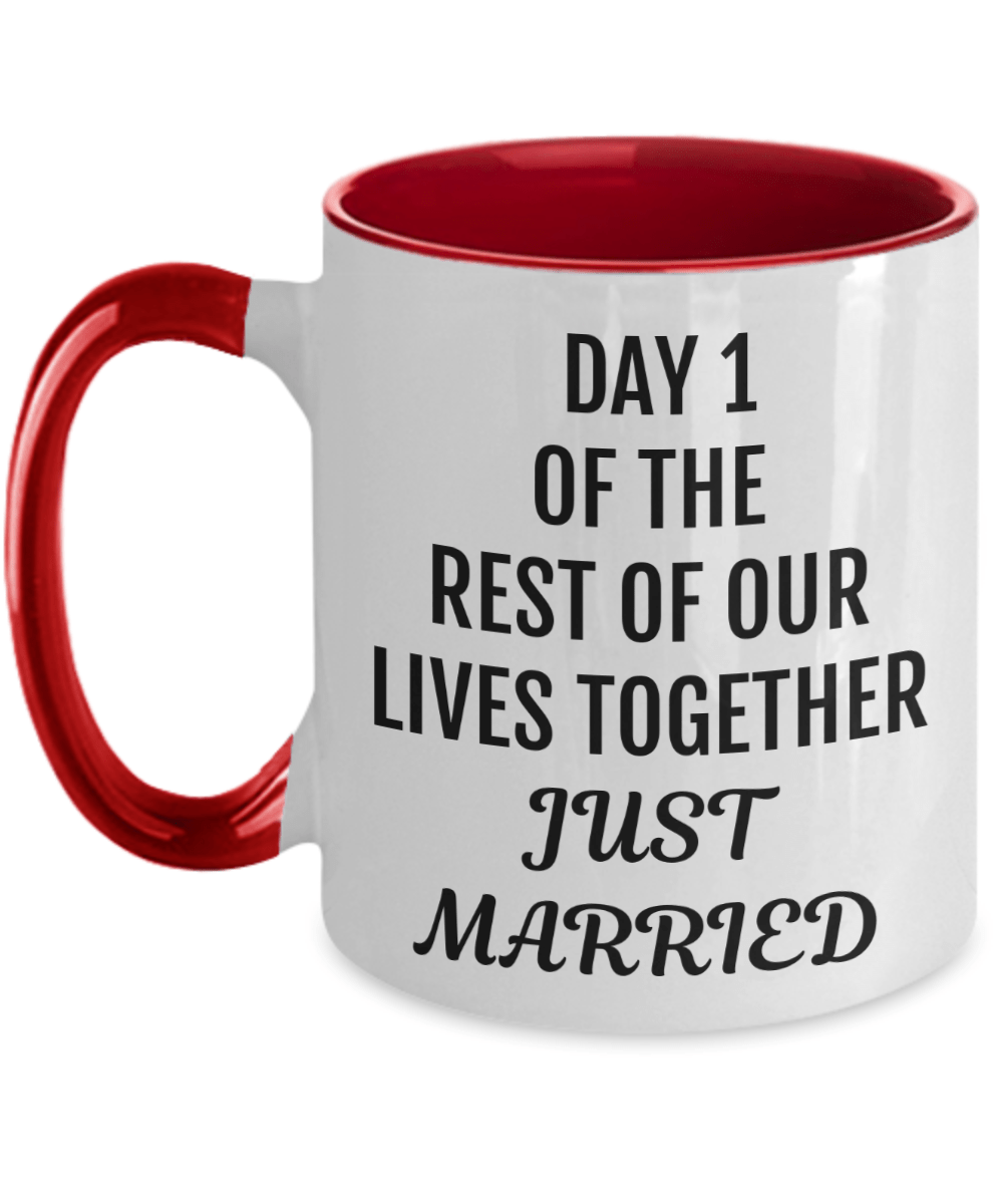 Just Married | Wedding Coffee Mug Gift, Gift To Bride and Groom, Wedding Vibes, Newlyweds Gift