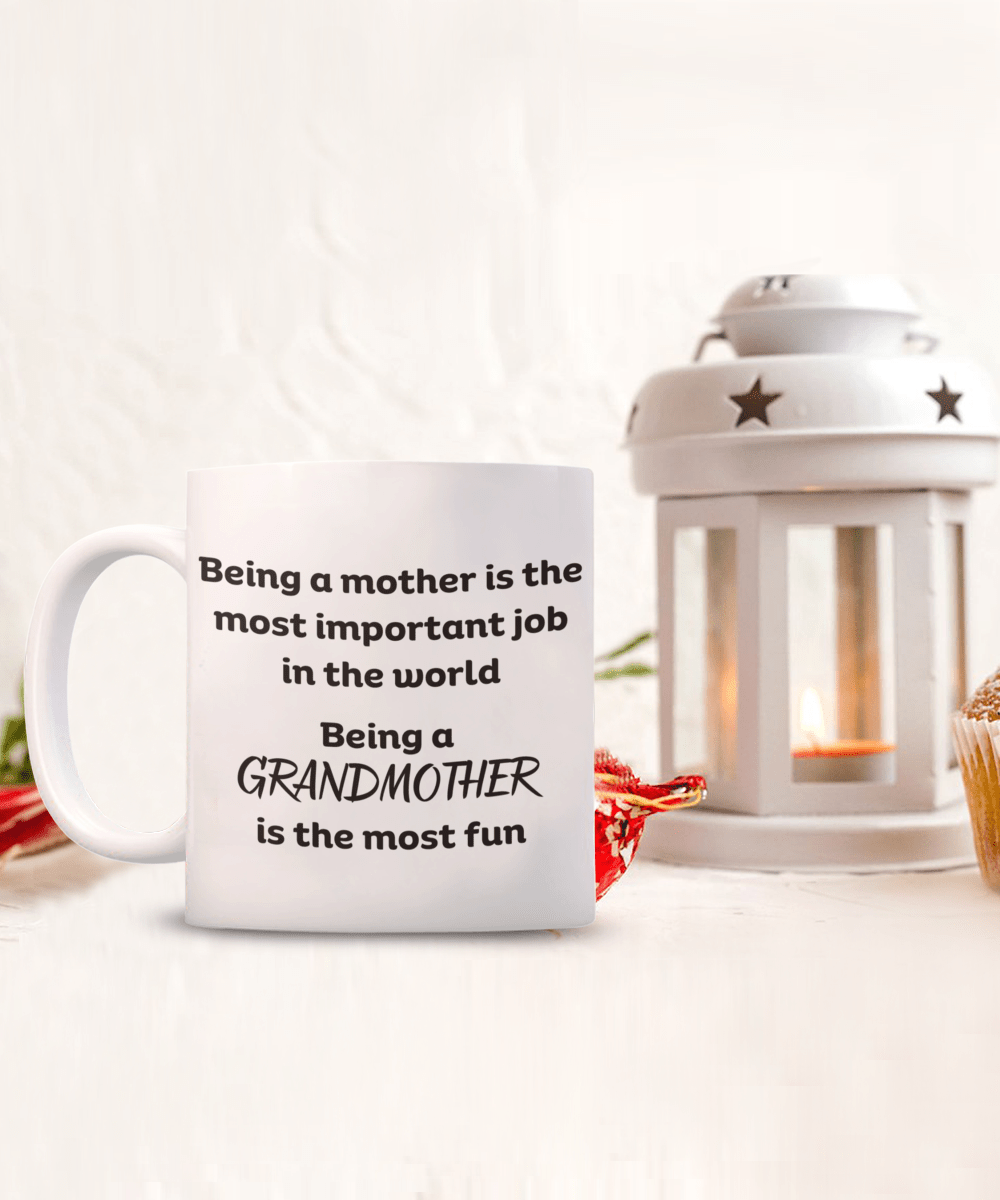 Grandmother Fidt | Love being a grandma, Funny Coffee Te Mug Cup Grandparents Day, Birthday, Mothers Day