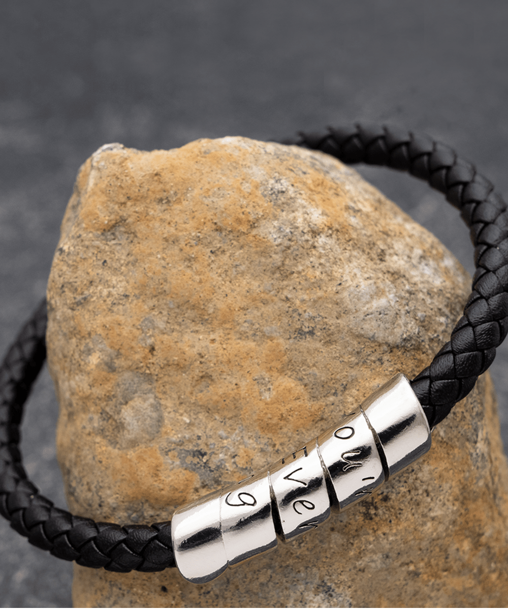 Mens Bracelet | Gift For Him, To My Husband, My Hubby, Fiance, Best Friend, Leather Bracelet, Love You