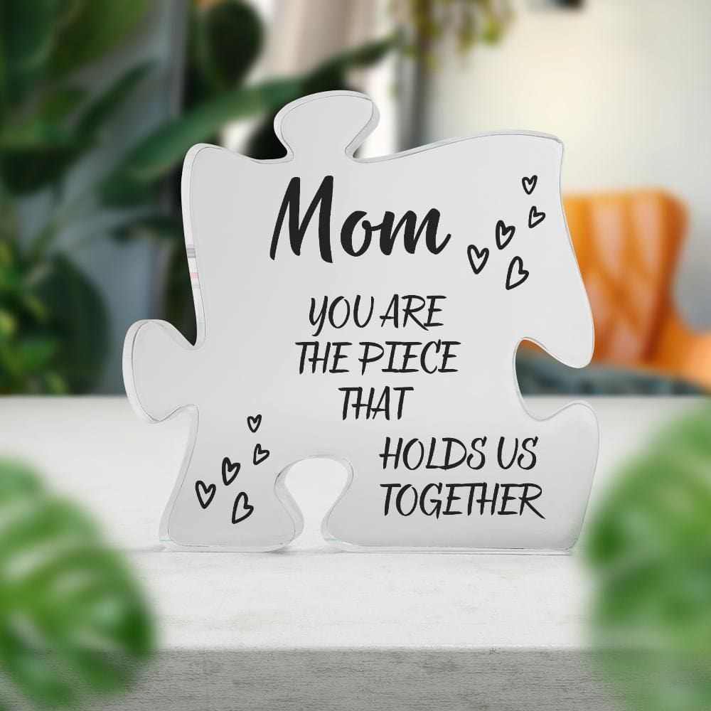 Mom Gift | Acrylic Puzzle Piece Plaque To Grandmother, From Daughter, Son, Mothers Day, Birthday