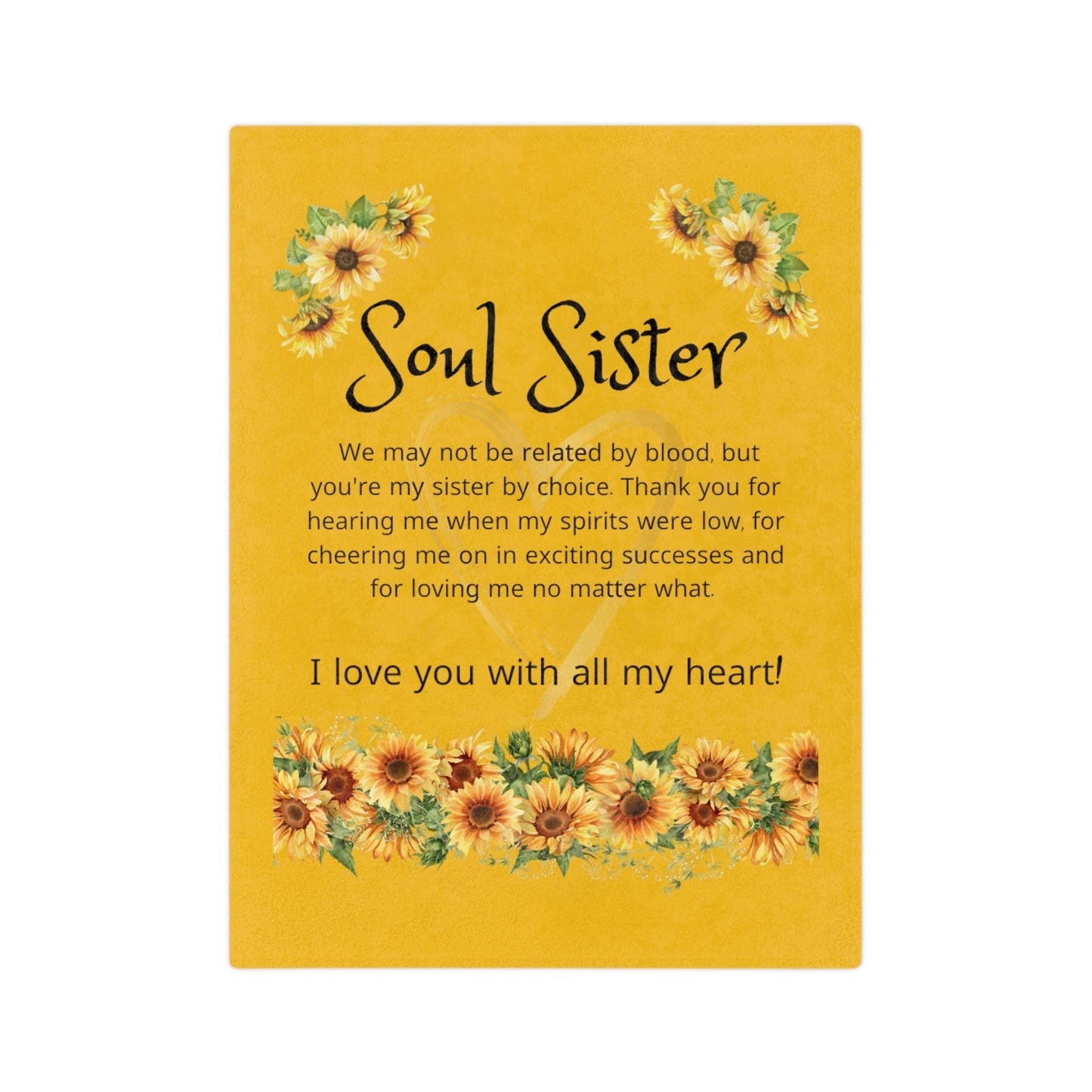 Soul Sister Gift | Best Friends, Velveteen Minky Throw Blanket, Birthday, Just Because