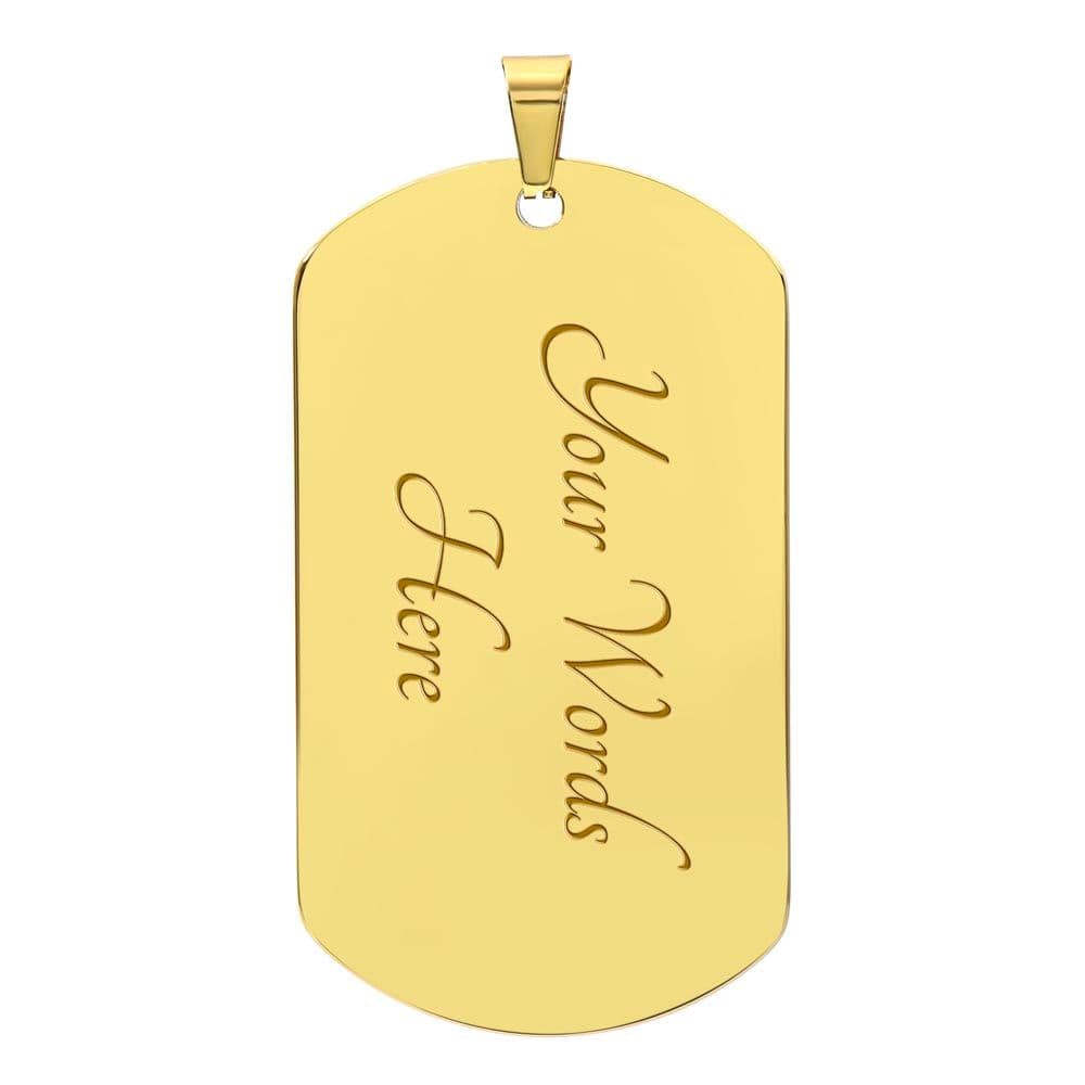 Gift For Dad | Dog Tag Necklace, Fathers Day, Birthday, Engraving Option