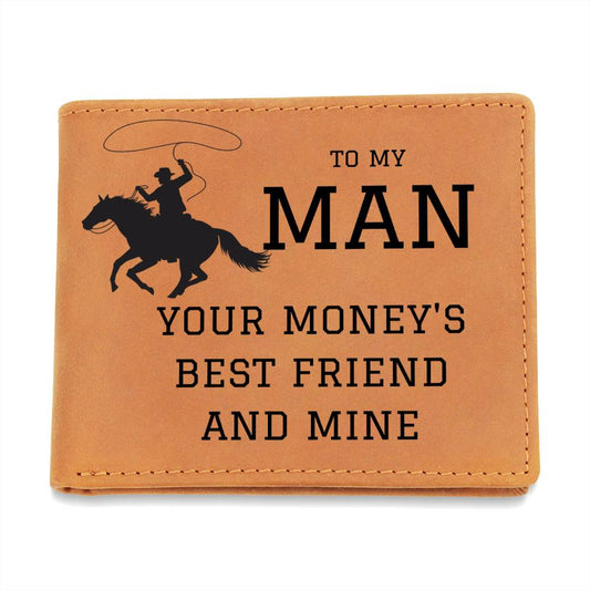 Mens Leather Wallet | Roper Gift, To My Man, Boyfriend, Husband, Anniversary, Birthday, Just Becasue