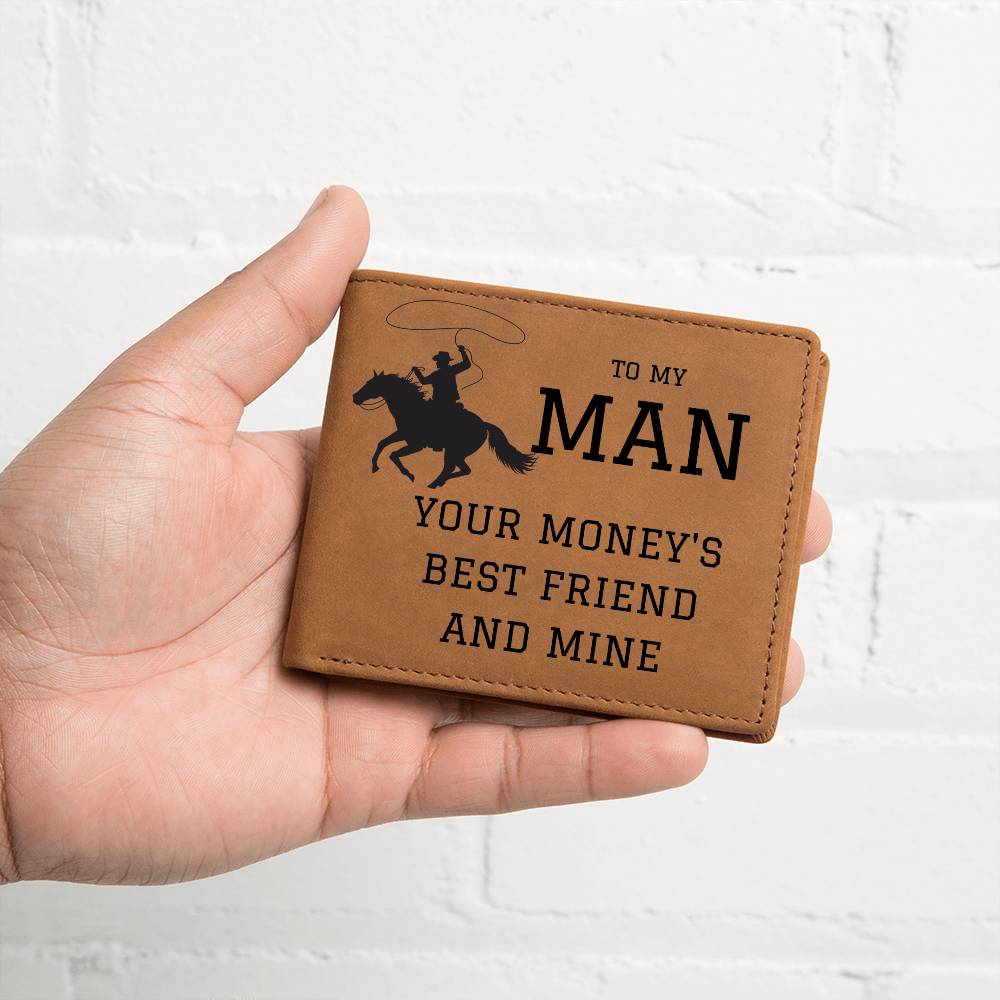 Mens Leather Wallet | Roper Gift, To My Man, Boyfriend, Husband, Anniversary, Birthday, Just Becasue