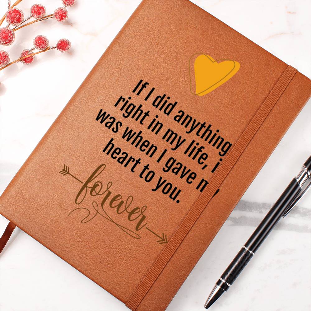 Journal To My Soulmate | Partner Gift, Wife, Husband, Birthday, Vegan Leather Graphic Journal gift, Anniversary