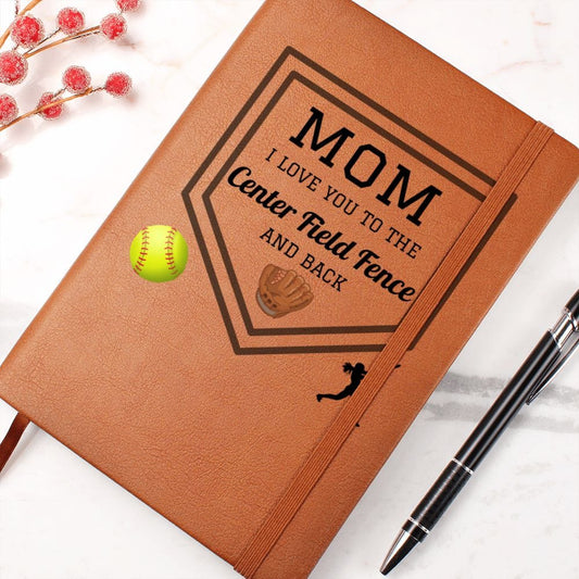 Mom Gift | Journal For My Mother, Softball Mom, Sports fan, From Kids, Vegan Leather, Birthday, Just Because