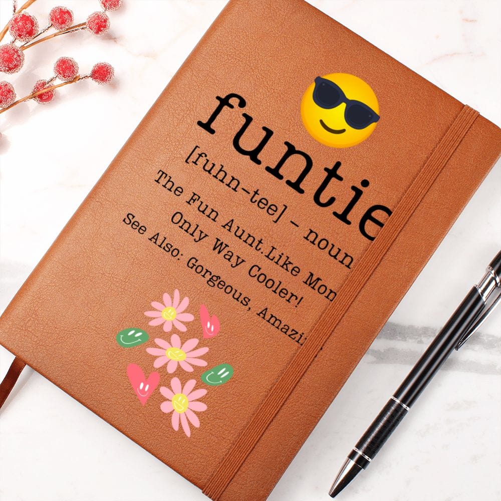 Aunt Gift | Journal For My Funtie, Vegan Leather, Birthday, Just Because